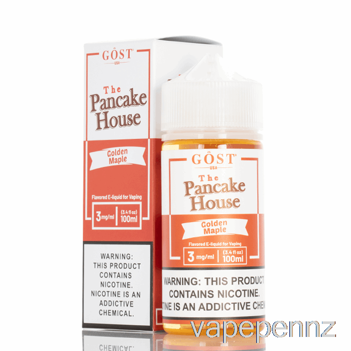 Golden Maple - The Pancake House - GOST Vapor - 100mL 3mg VAPE NZ